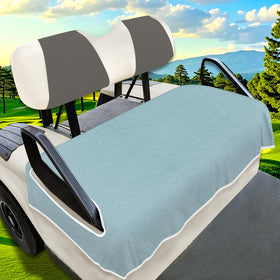 YOKYHOM golf cart seat covers on a 2/4-seater providing universal fit and protection.