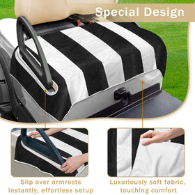 YOKYHOM microfiber soft-touch cover delivers velvety comfort on golf cart seats