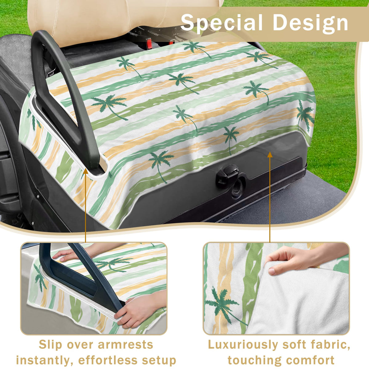 YOKYHOM coconut tree print elevates style while shielding seats from heat