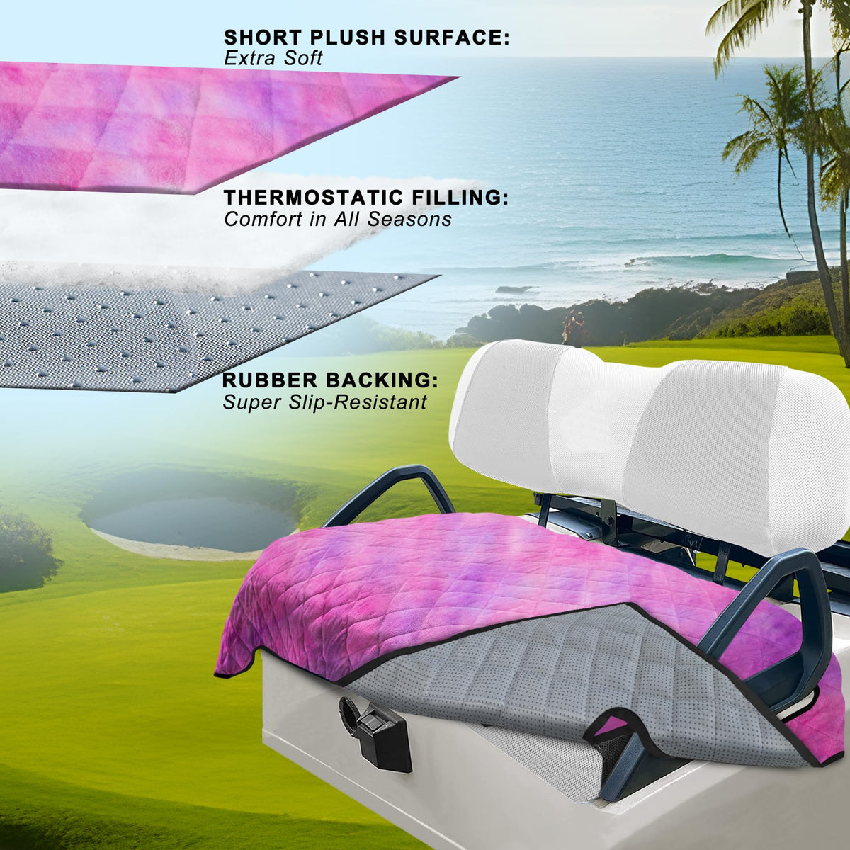 YOKYHOM plush texture seat cover for a soft, cozy feel.