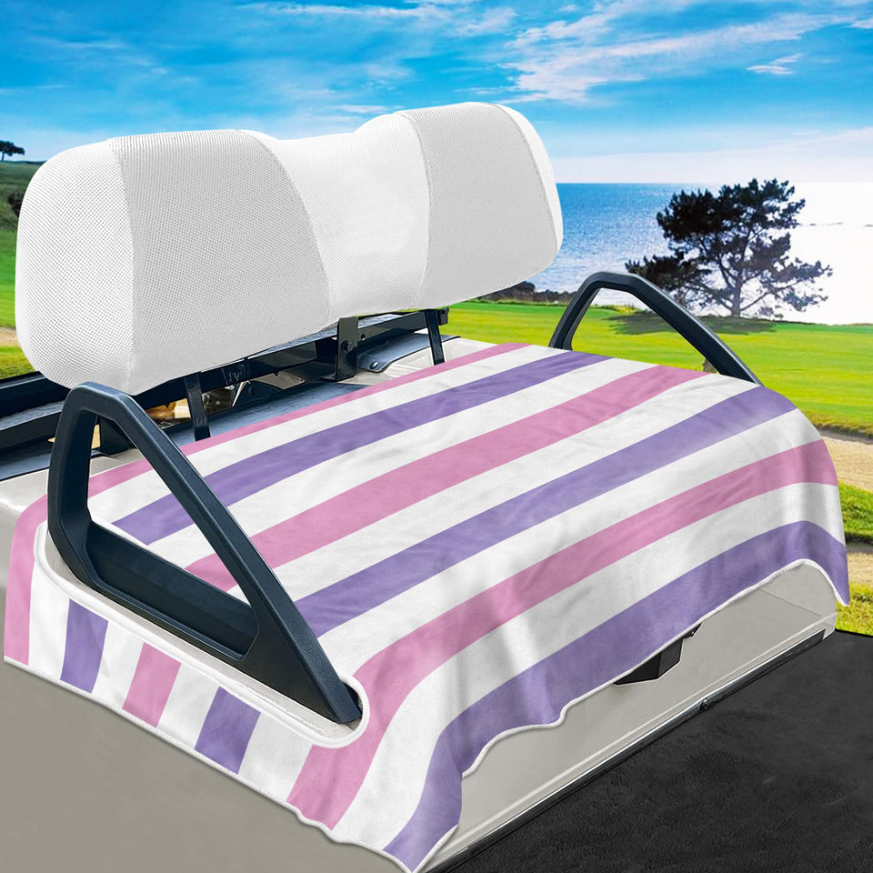 YOKYHOM golf cart seat cover in taro purple stripes for all-season comfort