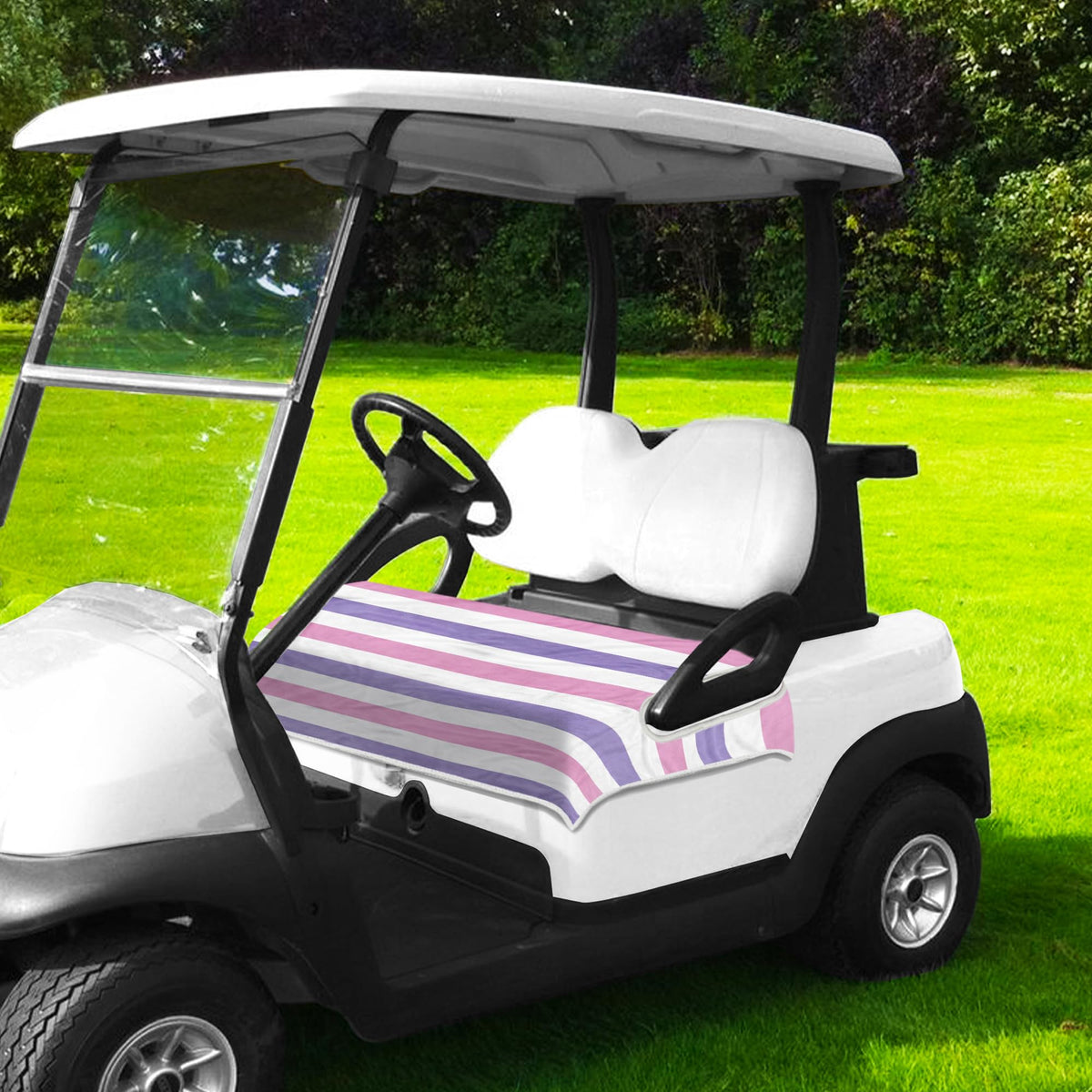 Stylish striped pattern design on YOKYHOM seat cover