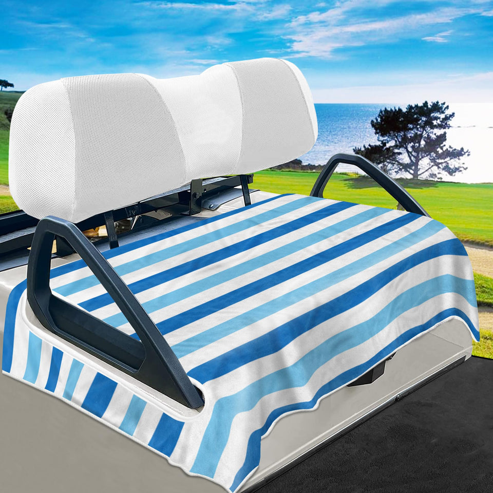 YOKYHOM golf cart seat cover in blue white stripe for universal comfort