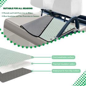 YOKYHOM non-slip bottom keeps the seat cover in place on vinyl seats.
