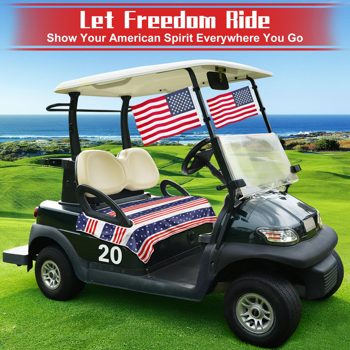 YOKYHOM 250th anniversary gift for patriotic golf cart fans.