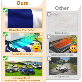 YOKYHOM quick 30-second installation without tools on golf carts.