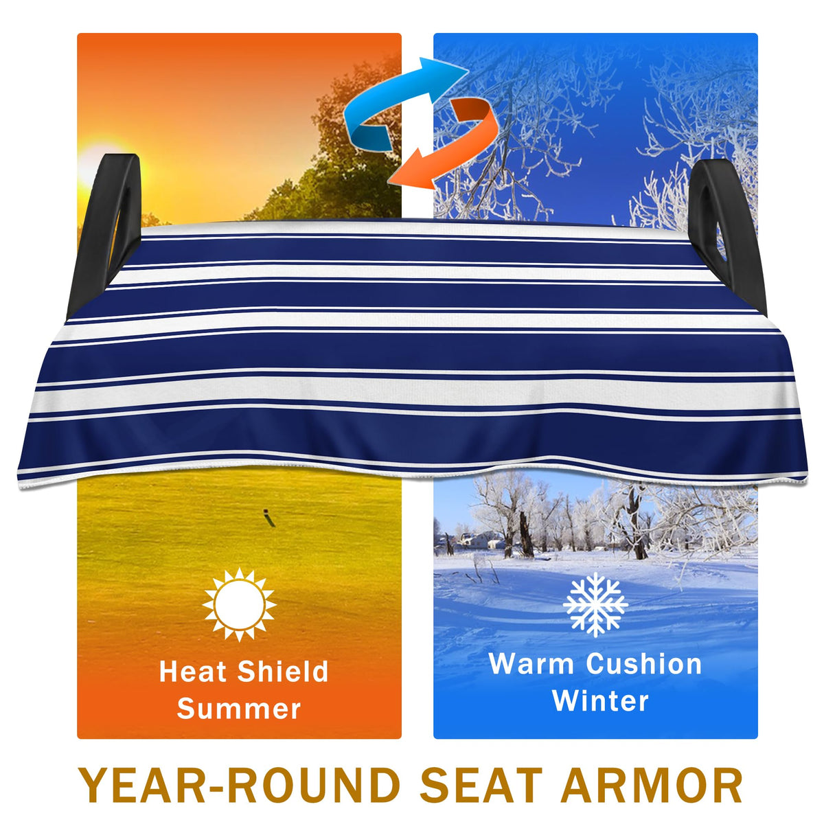 YOKYHOM all-season seat blanket protects against heat and cold for year-round comfort.