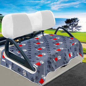 YOKYHOM American Flag seat cover on a 2-seater golf cart for cooler seating