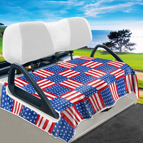 YOKYHOM American flag seat cover with blue red grid adds comfort and patriotic style