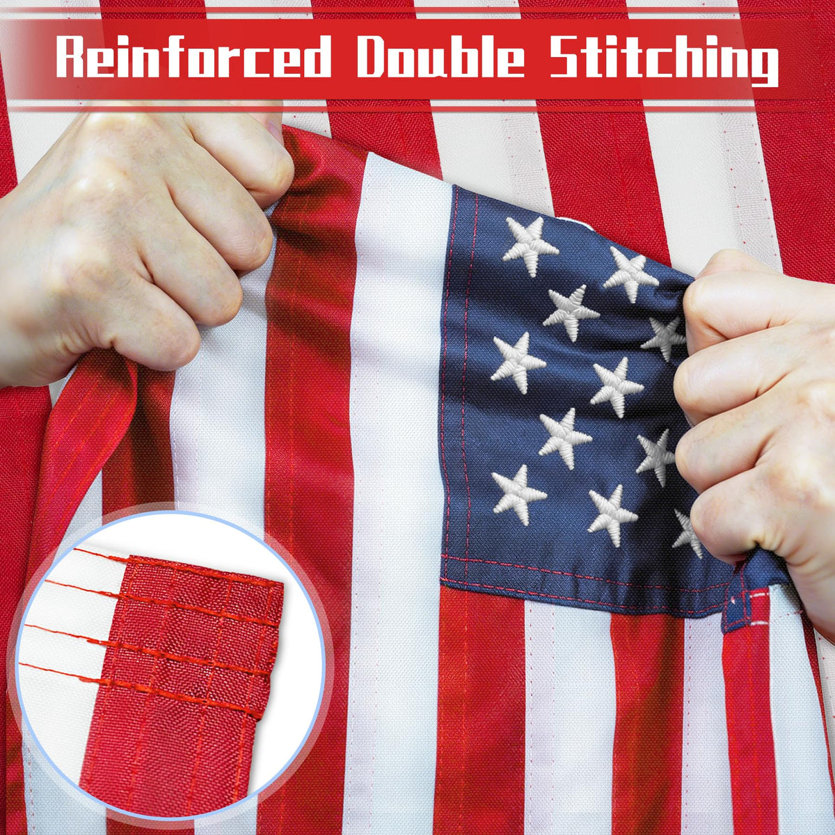 YOKYHOM elastic strap mount secures flags without drilling.