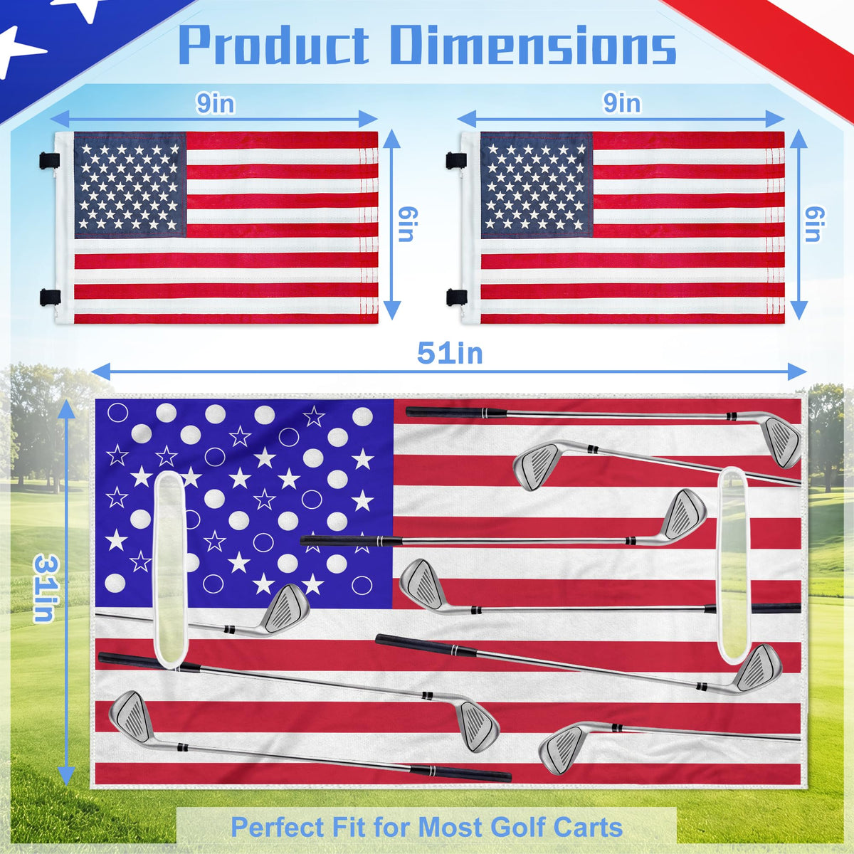 YOKYHOM embroidered American flag 6x9 highlights durable color for festive displays.