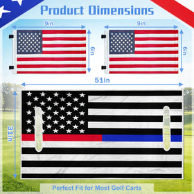 YOKYHOM embroidered American flag 6x9 flag close-up