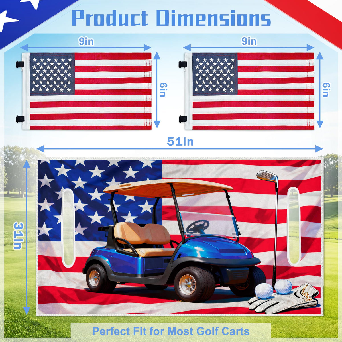 YOKYHOM embroidered American flag 6x9 for crisp display