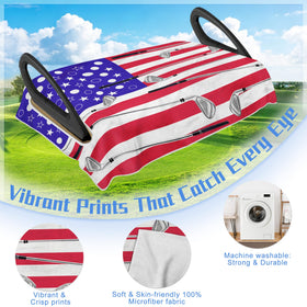 YOKYHOM flag display upright 6x9 flags keep a crisp, eye-catching look on the cart.