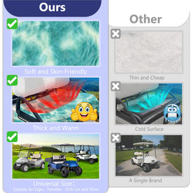YOKYHOM golf cart seat blanket provides all-year comfort for varying conditions.