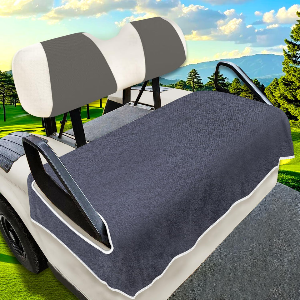 YOKYHOM golf cart seat cover on a 2-seater keeps seats clean and comfortable.