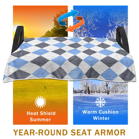 Close-up of 30-second install on YOKYHOM golf cart seat cover