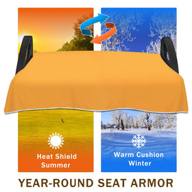 YOKYHOM seat cover installation shows tool-free 30-second setup.