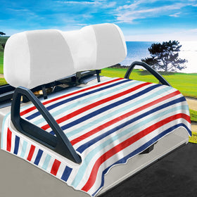 YOKYHOM golf cart seat cover in blue-red stripe keeps seats clean and comfortable