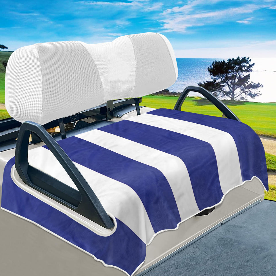 YOKYHOM blue-stripe golf cart seat cover protects against heat and sweat.