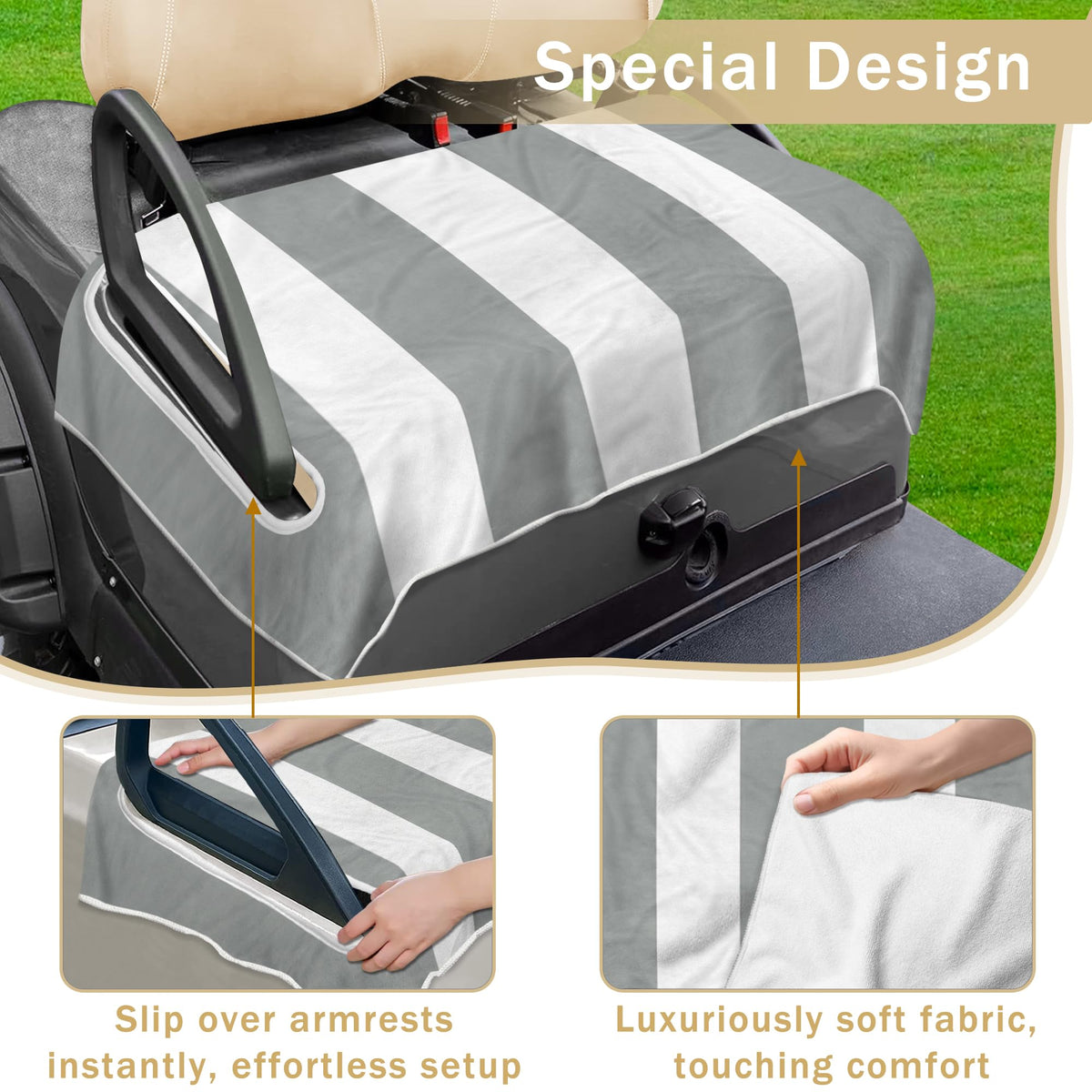 YOKYHOM seat cover compatible with EZGO, Club Car, Yamaha