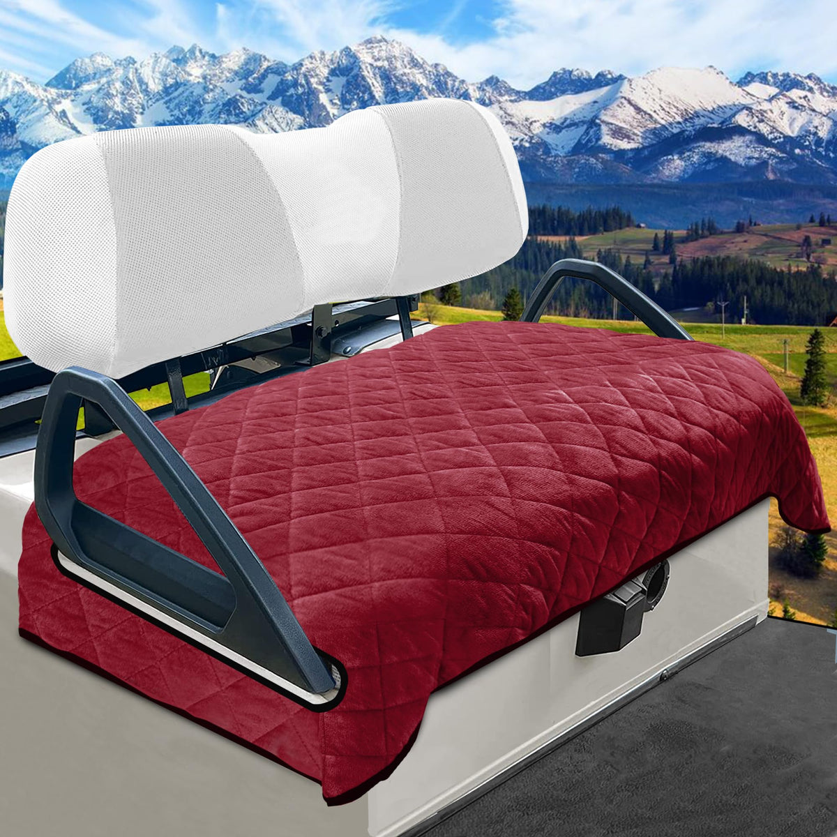 YOKYHOM golf cart seat cover front view with universal fit.