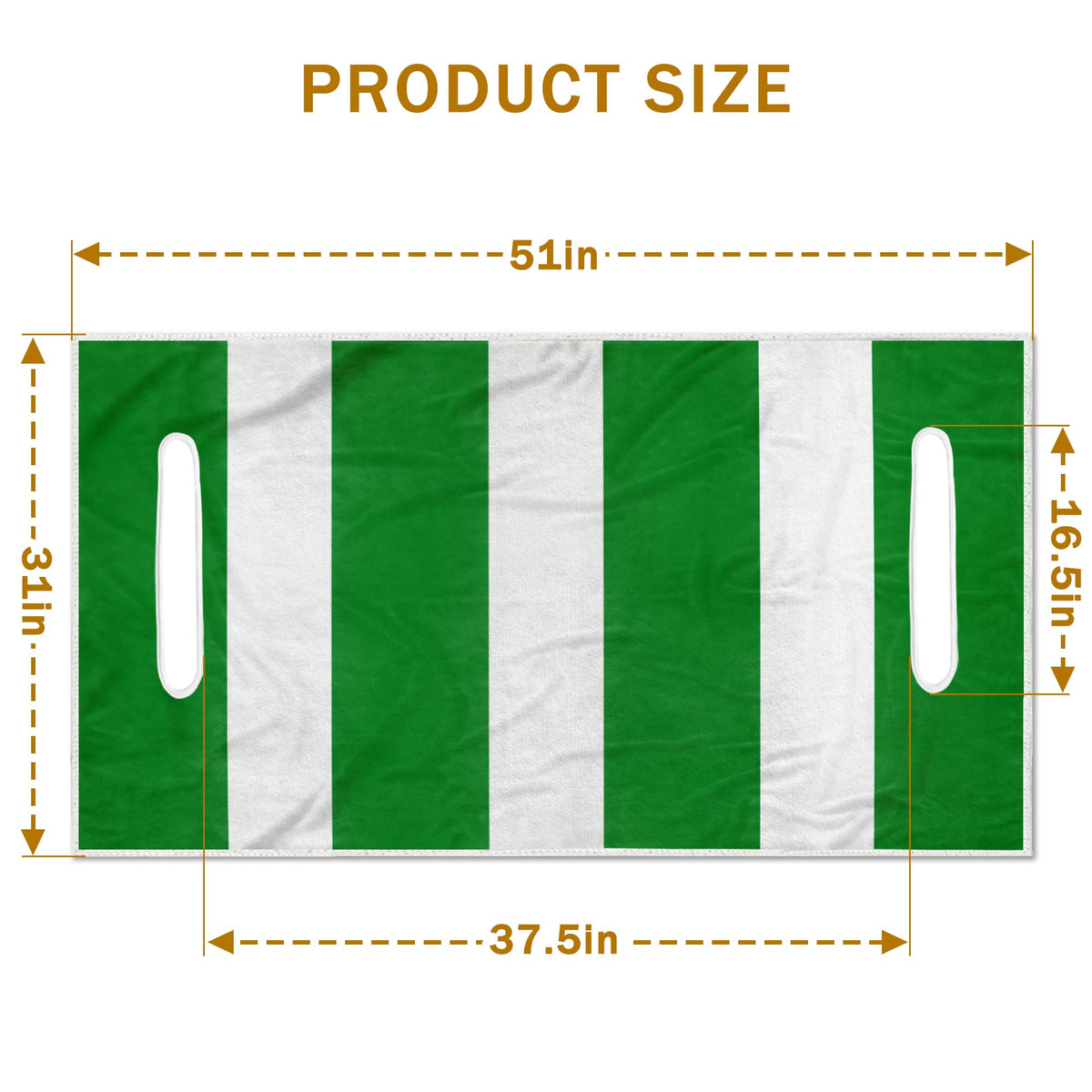 YOKYHOM striped green pattern adds stylish interior touch to cart