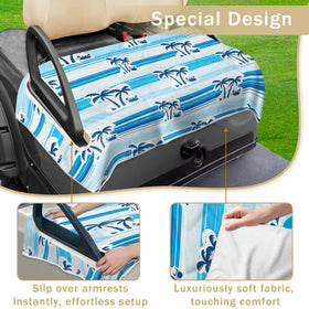 YOKYHOM seat cover provides heat protection on sunny days in blue