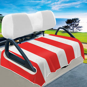 YOKYHOM golf cart seat cover with heat and sweat protection in a red-white stripe.