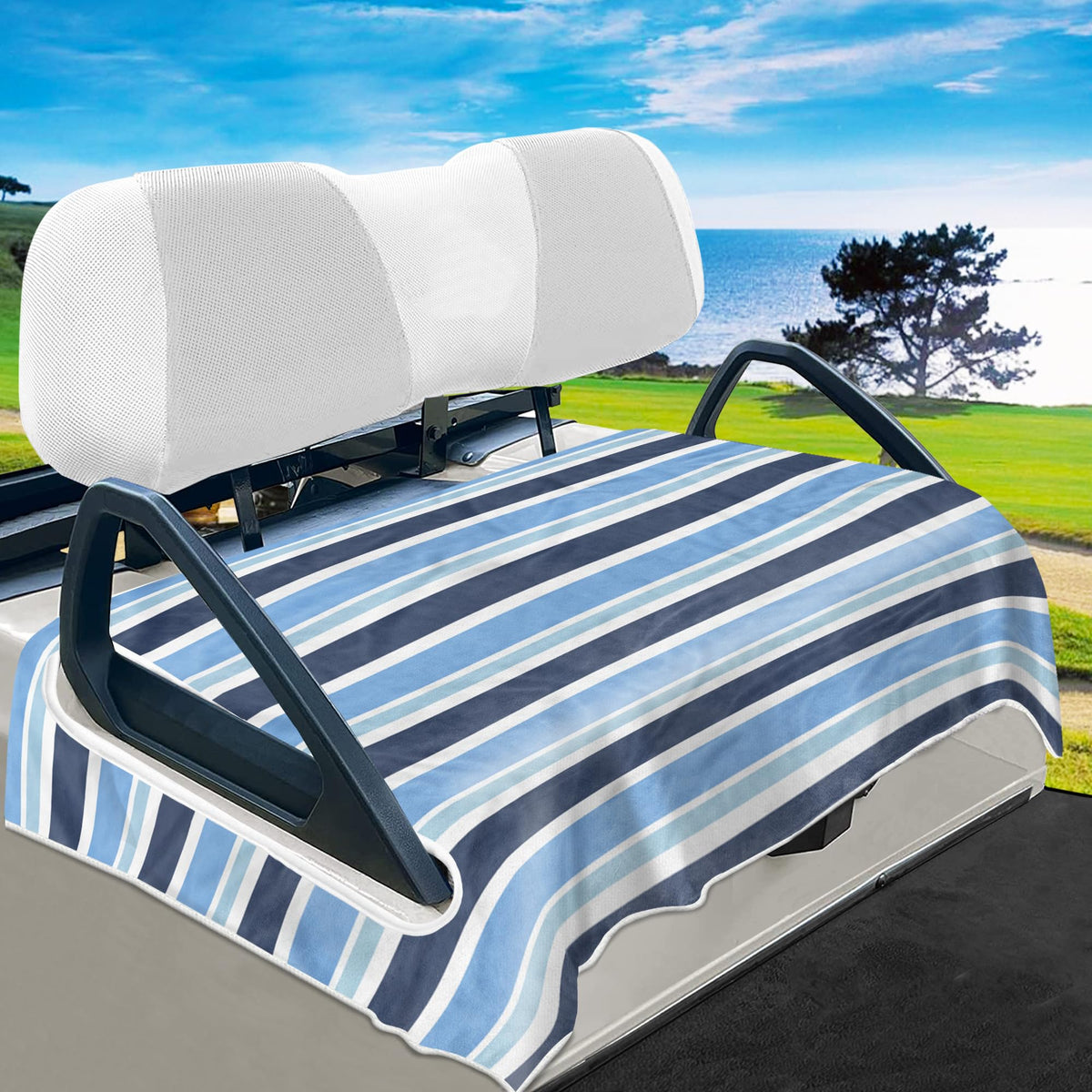 YOKYHOM golf cart seat cover installation setup showing quick fit
