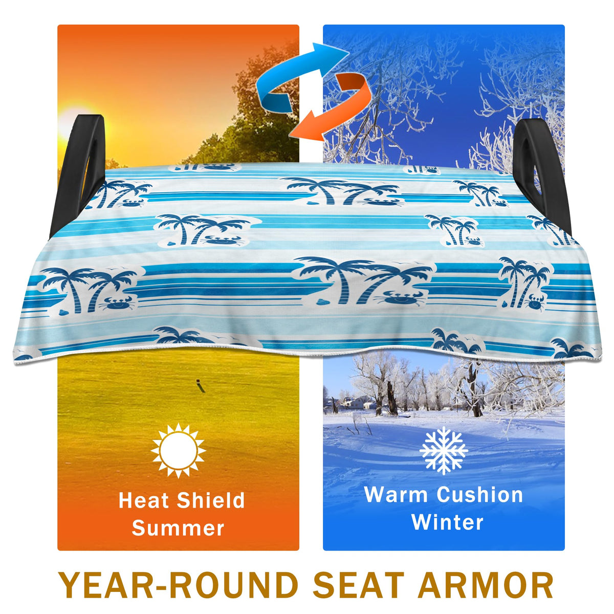 YOKYHOM microfiber seat cover is machine washable for easy cleaning in blue