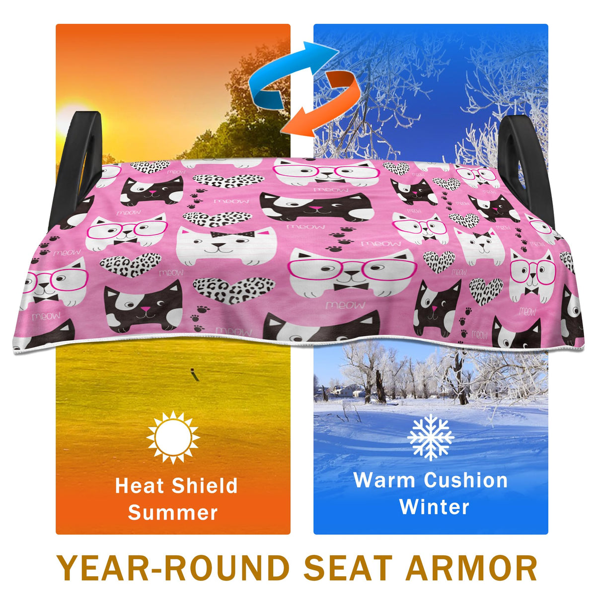 YOKYHOM machine washable seat cover keeps carts clean after rides.