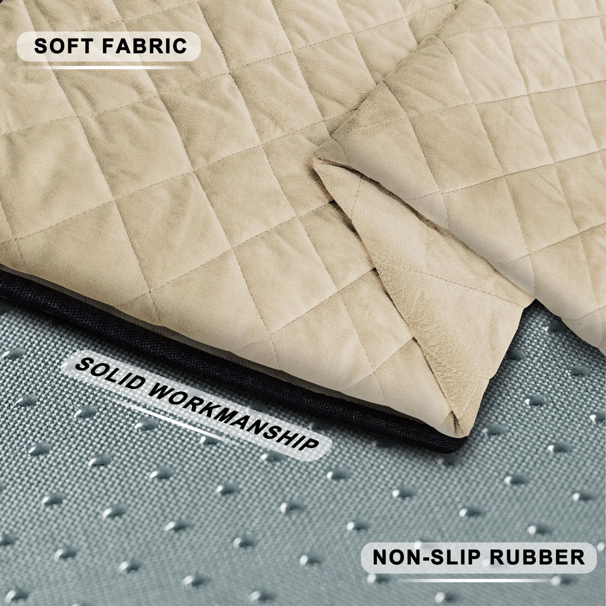 YOKYHOM golf cart seat cover with non-slip backing stays in place.