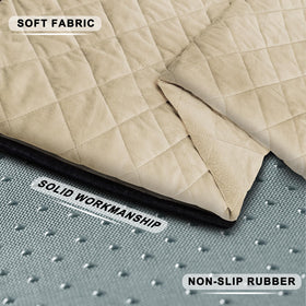YOKYHOM golf cart seat cover with non-slip backing stays in place.