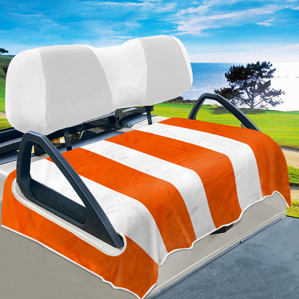 YOKYHOM golf cart seat cover with orange stripes for comfort and style