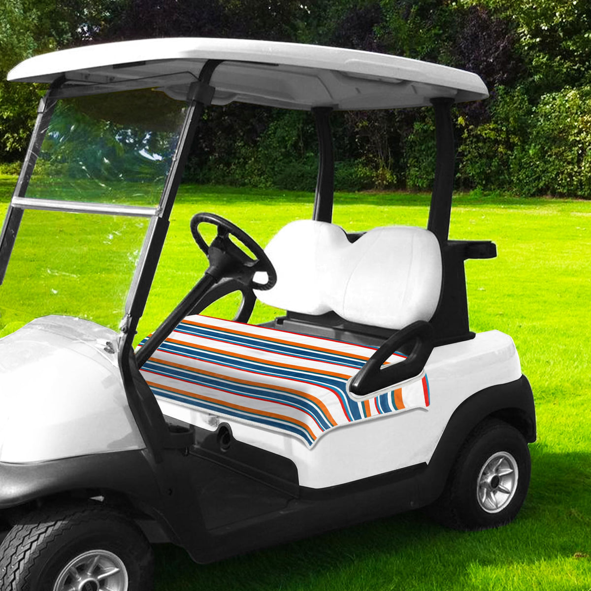 YOKYHOM orange-white stripe adds vibrant interior accent