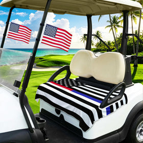 YOKYHOM golf cart seat cover on cart, enhances comfort and style