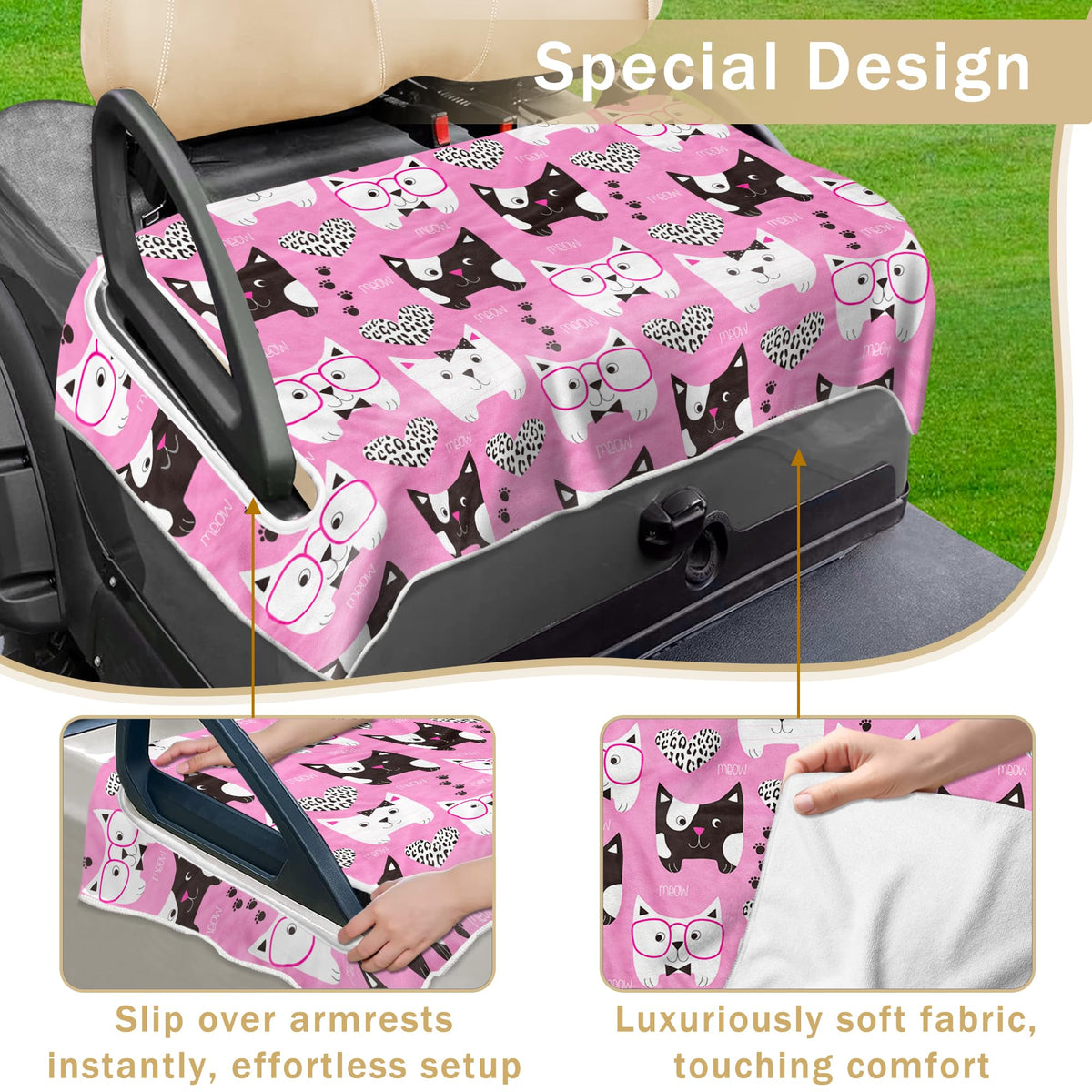YOKYHOM soft microfiber seat cover delivers velvety comfort during long rounds.