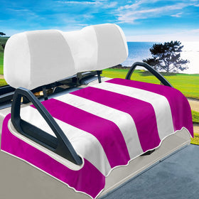 YOKYHOM golf cart seat cover stripe purple keeps seats cooler and drier.