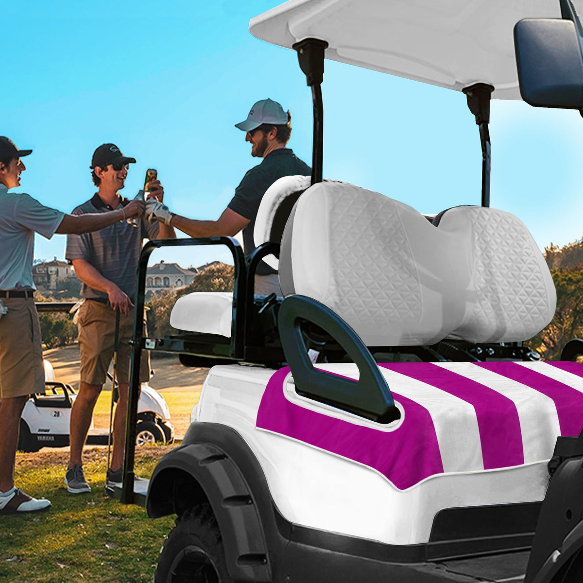 YOKYHOM tie-dye purple stripe adds timeless style to any cart.