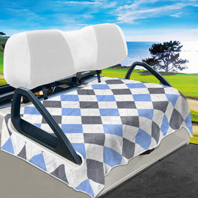 YOKYHOM golf cart seat cover on a 2-seat cart protects seats from heat and sweat