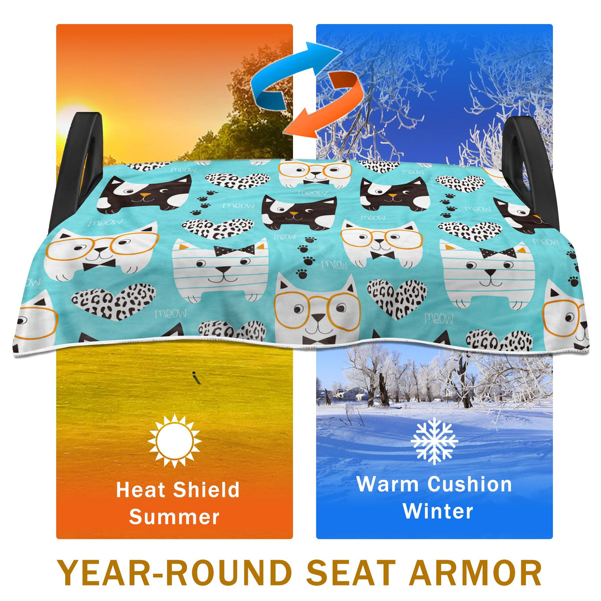YOKYHOM universal-fit seat cover for 2-seat carts like EZGO, Club Car, Yamaha.