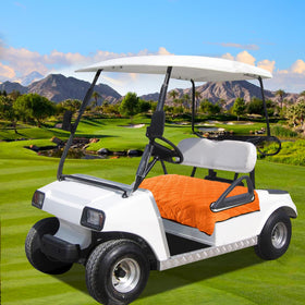 YOKYHOM orange seat cover adds professional style to golf days.