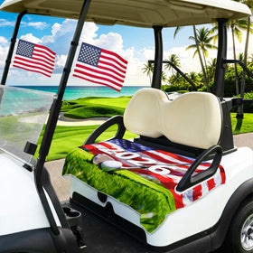 YOKYHOM patriotic seat cover adds bold style and comfort to your golf cart.