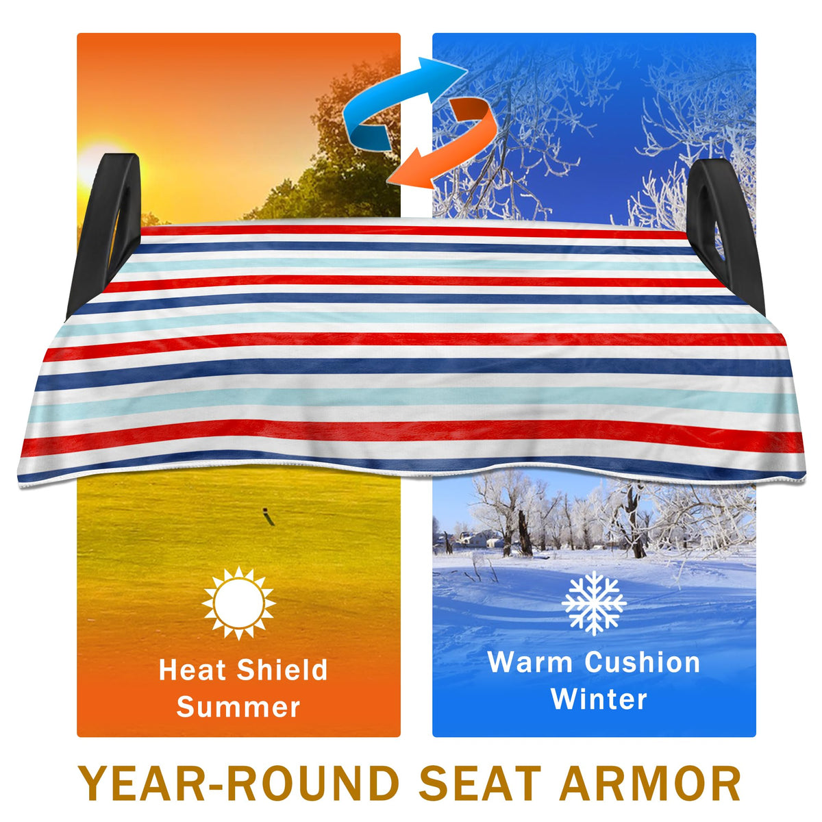 YOKYHOM all-season seat cover provides cool summer and warm winter comfort