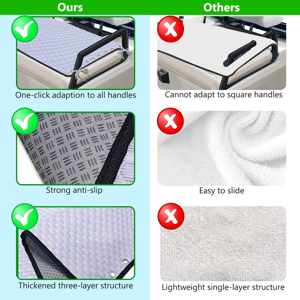 YOKYHOM adjustable ties secure a fast, stable fit