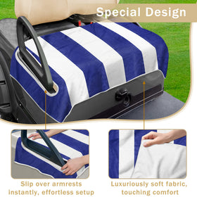 YOKYHOM universal microfiber seat towel for golf carts provides soft comfort.