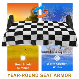 YOKYHOM universal-fit golf cart seat cover works with EZGO, Club Car, Yamaha