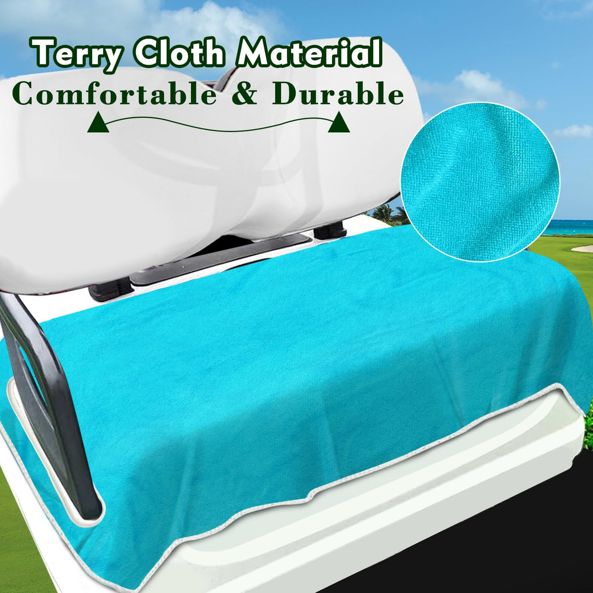 YOKYHOM universal-fit golf cart seat cover for EZGO, Club Car, Yamaha