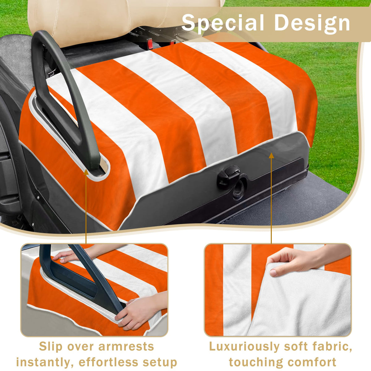 YOKYHOM universal seat towel blanket fits 51x31 inches on many 2-seat carts